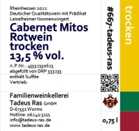 Cabernet Mitos Rotwein trocken 2022